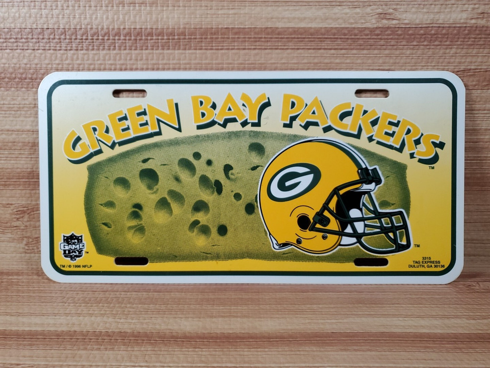 1996 Game Day Green Bay Packers 12"x6" License Plate Vintage Sign
